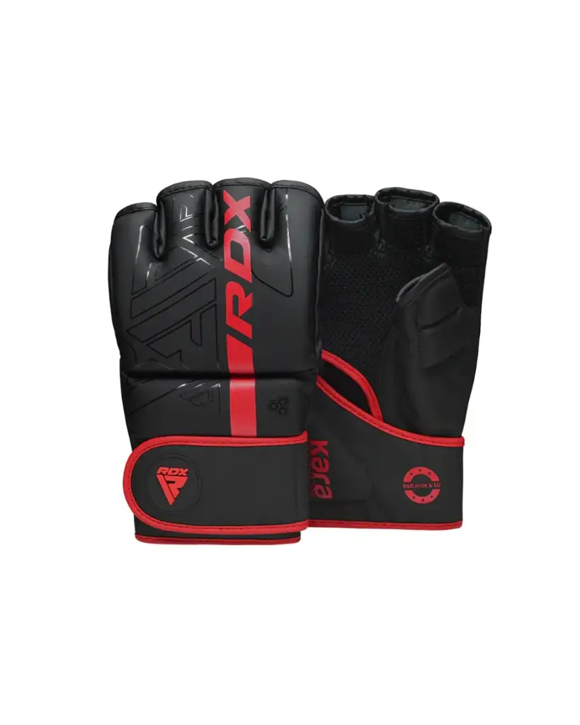RDX Kara Grappling Gloves-Blk/Red Small