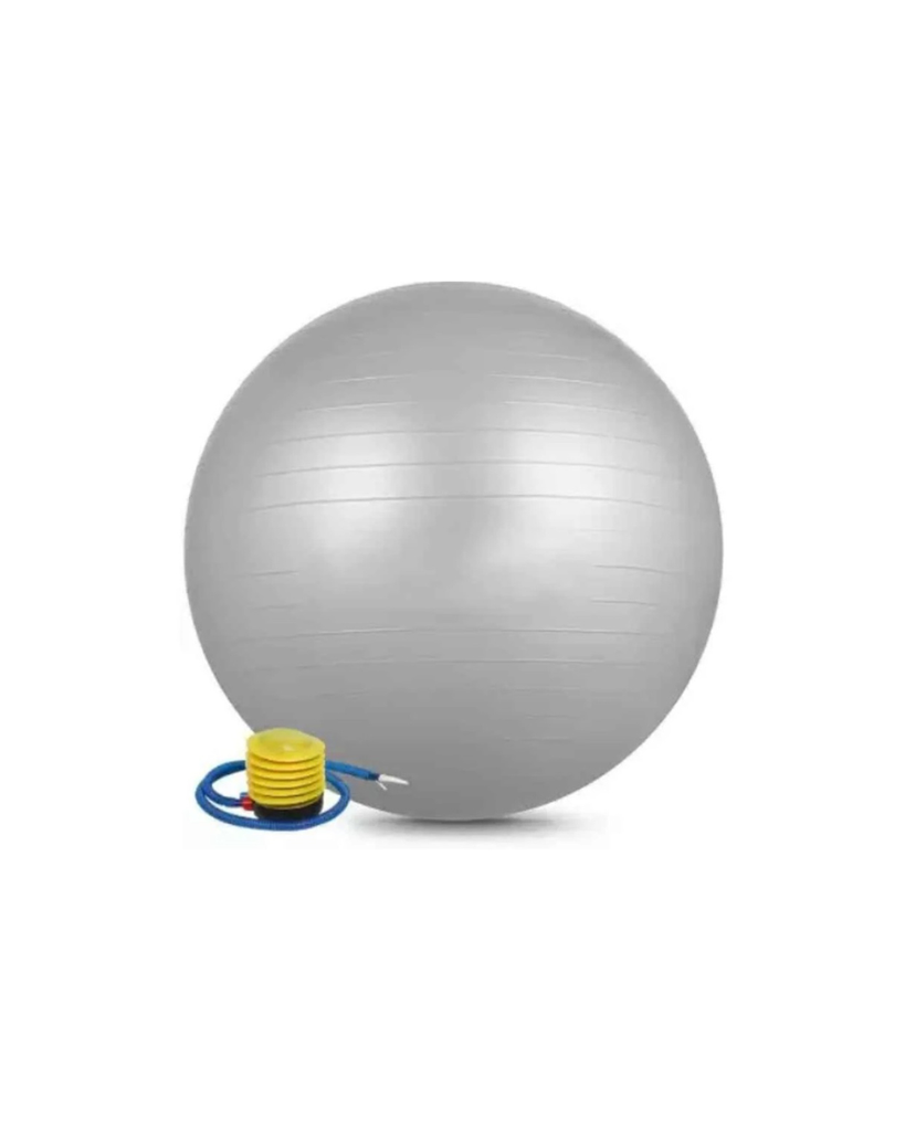 Exercise Ball w/Foot Pump 75cm - Grey 
