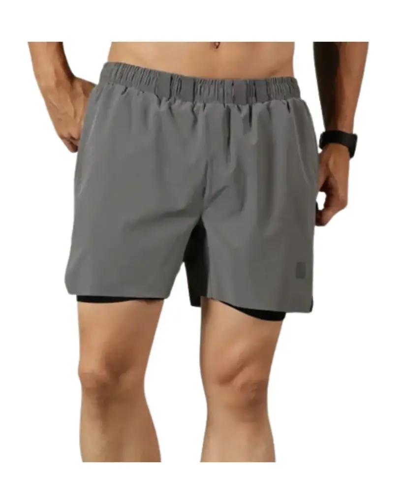 Men's Shorts with Tights Grey XLarge  