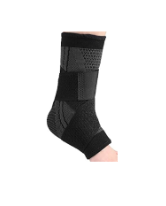 [12859] Ankle Support Strap Compression Achillies Tendon Brace Black/Grey M