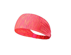 [10693] Hair/Head Band Athletic Orange/Pink