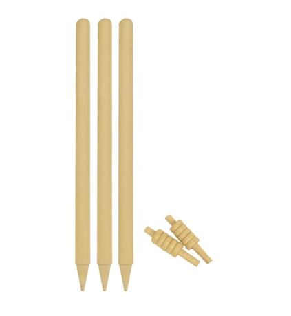 [12973] Cricket Stumps Elders Senior 28" Set Consist of 3 Stumps & 2 Bails