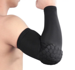 [11421] Compression Elbow Sleeve XLarge Hex Padded Black 