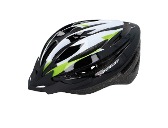 [11585] Cycling Helmet Dunlop Black|Green Junior 