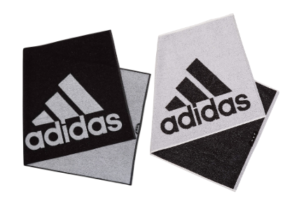 [13350] Towel Adidas Unisex Adult Black|White Small