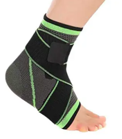 [13924] Ankle Support Brace for Ligament damage Black|Green Medium