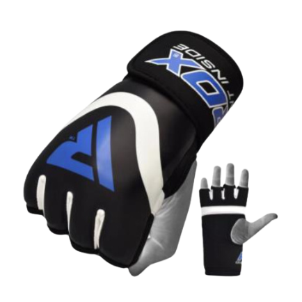 [6276] Boxing Grappling Gloves RDX PF1 Black|Blue Medium