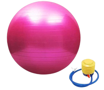 [10373] Exercise Ball w/Foot Pump 75cm Pink