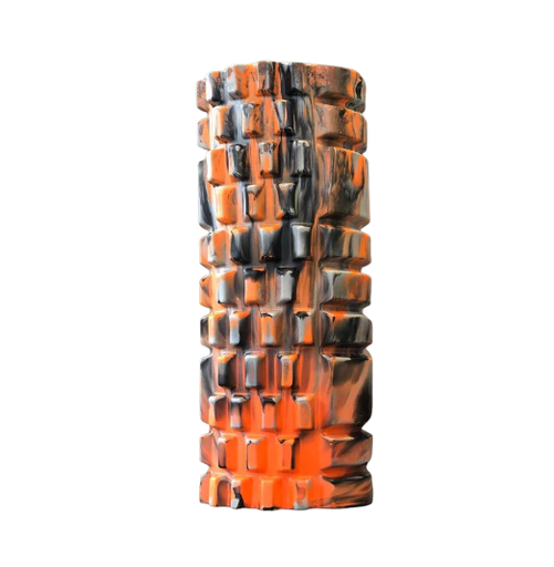 [9686] Textured Foam Roller 34x14cm Camo Orange 