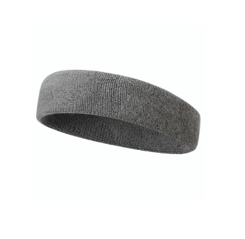[10633] Cotton Sweat Head Band Grey