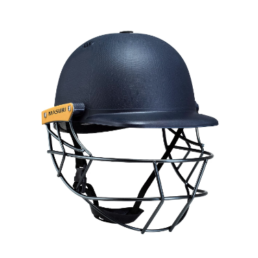 [34043]  Cricket Helmet Masuri Navy Cloth Covered Adult Medium