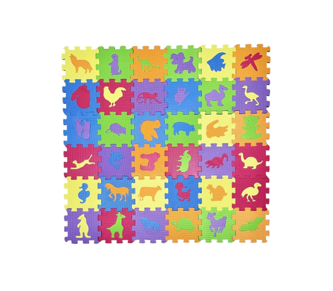 [12396] Animal/Transport Jigsaw Play Mat 10 Pieces 33cm x 33cm