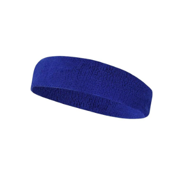 [11893] Cotton Sweat Head Band Blue 