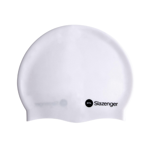 [13531] Swim Cap Slazenger Silicone White Adult