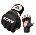 [6275] Boxing Grappling Gloves RDX PF12 Black|White Large