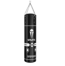 [13111] 5ft SPARTA Boxing Punching Bag Black|White
