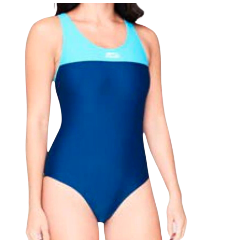 [11542]  Swimsuit Racerback One Piece 11-12 Blue|Sky|Wht Slazenger Junior