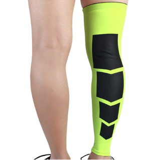[11395] Leg & Shin Compression Sleeve Fluo Yell|Black L