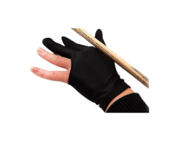 [10745] Snooker/Pool Spandex 3 Finger Glove LH|RH Hand Black