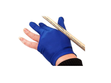 [10744] Snooker/Pool Spandex 3 Finger Glove LH|RH Hand Blue