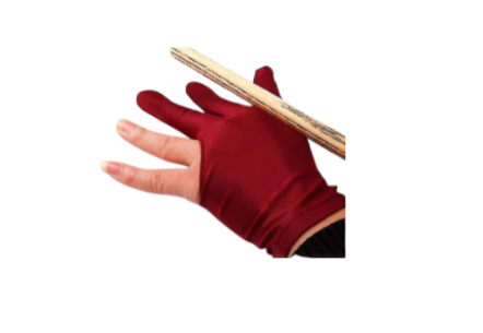 [10743] Snooker/Pool Spandex 3 Finger Glove LH|RH Hand Claret