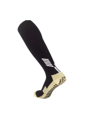 [6809] Football Socks Anti Slip Sports US 7-11 Black