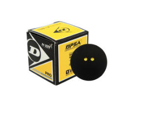 [7758] Squash Balls Dunlop Pro Squash Double Yellow Dot