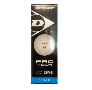 [7206] Table Tennis Ball Dunlop PRO Tour 40+ 3pk 3*