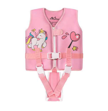 [13355] Toddler Swim Vest with Pockets & Adjustable Straps Pink 