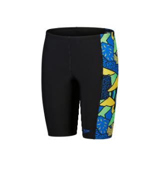 [94791] Swim Jammer 3/4 Speedo Black Multi Junior 13-14