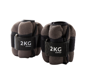 [66260] Ankle Weights 2kg Grey/Black
