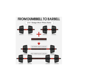 [54501] Vinyl Barbell | Dumbbell Weights Set (19kg|42lbs) 