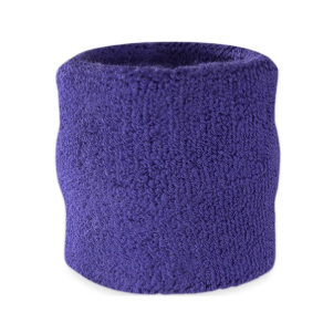 [9586] Cotton Sweat Wrist Band Purple 1pc