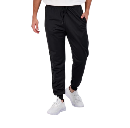 [100030] Joggers Men's Real Essentials Black with 2 Black Stripes XLarge