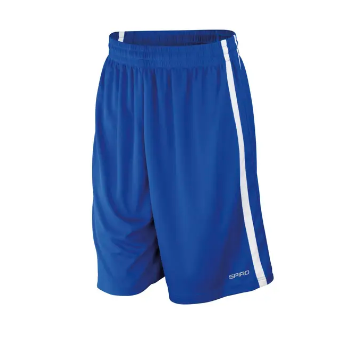 [100100] Performance Shorts Spiro Men's Blue With White Stripe Medium   