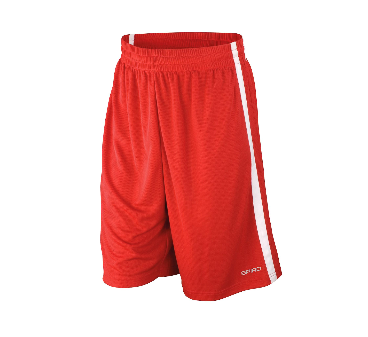 [100151] Performance Shorts Spiro Men's Red With White Stripe Small