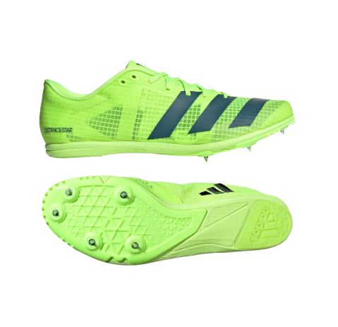 [102201] Spike Shoes Adidas Distancestar Lemon|Blue US10.5