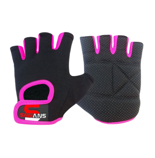 [100825] Workout Gloves Sawans Blk|Pink Small