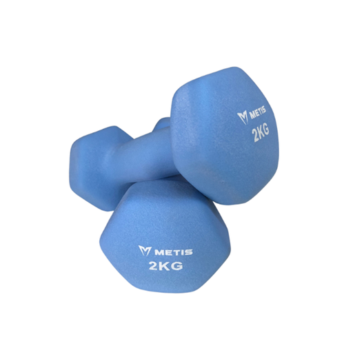 [10134] Dumbbells Metis Neoprene Hex 2kg|4.4lbs (Pair) 