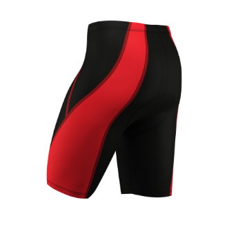 [CL10156] Cycling Shorts Padded Blk|Red Medium