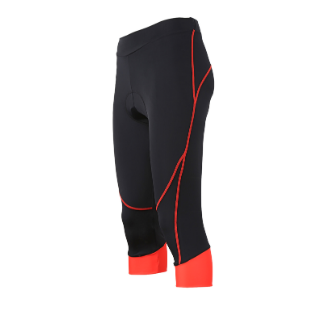 [CL10471] Cycling Shorts Padded Ladies Black|Orange Medium