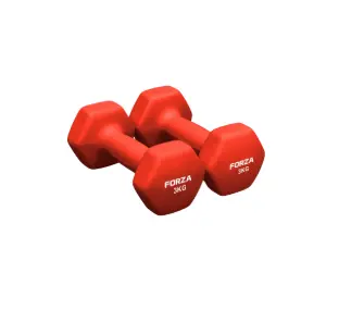 [13973] Dumbbells Forza Neoprene Hex 3kg|6.6lbs (Pair) 