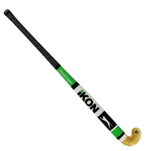 [12167] 34" Slazenger Ikon Wooden Hockey Stick Green|Black