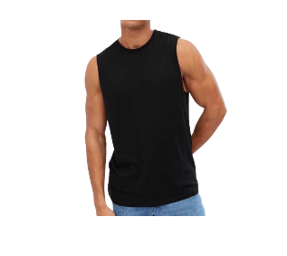 [10230] Tank Top Men's Black Small