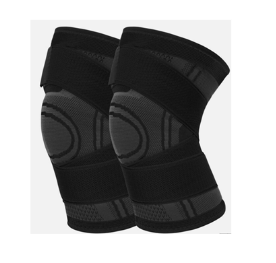 [7277] Knee Support Adjustable Brace Black S