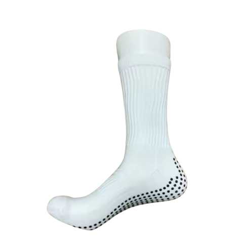 [13805] Anti Slip Sports Socks US 7-11 White Medium Length