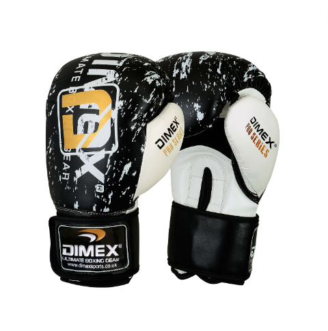 [10049] Boxing Gloves Dimex Blk|Wht|Gold 10oz