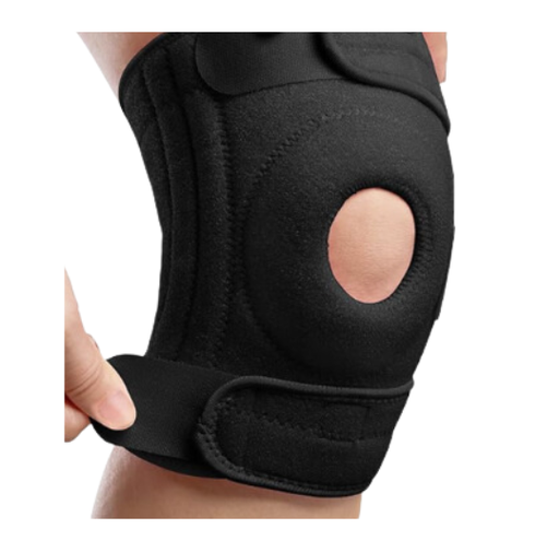 [10161] Knee Support Open-Patella Black Large