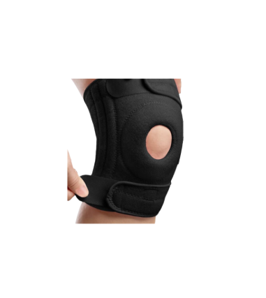 [10161] Knee Support Open-Patella Black Large