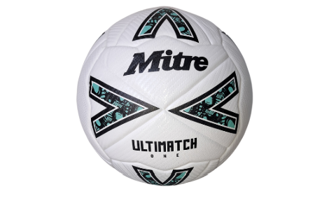 [11969] Football Mitre Ultimatch White|Green Size 5